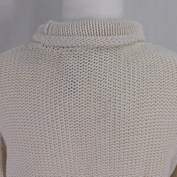 Liz Claiborne Off-White Cotton Knit Sweater M - Picture 12 of 16